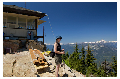 The Alpine Lookout, Nicole, and Glacier Peak.